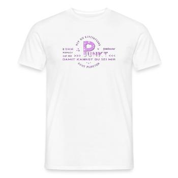 auf den Punkt - Männer T-Shirt - Weiß - Vorne - AI Model Male 178 dark (178cm)