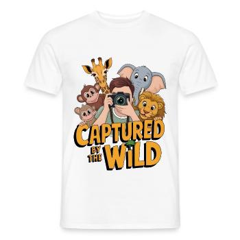Captured By The Wild - Men's T-Shirt - white - Front - AI Model Male 178 dark (178cm)