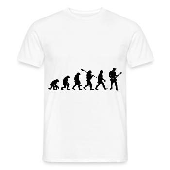 Evolution-Gitarrist - Männer T-Shirt - Weiß - Vorne - AI Model Male 178 dark (178cm)
