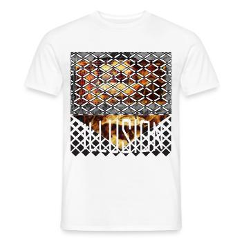 ILLUSION - Männer T-Shirt - Weiß - Vorne - AI Model Male 178 dark (178cm)