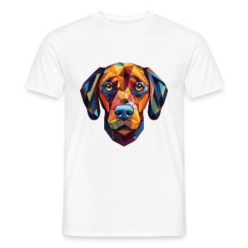 Plott Hunderasse Bunte Aquarell-Illustration - Männer T-Shirt - Weiß - Vorne - AI Model Male 178 dark (178cm)