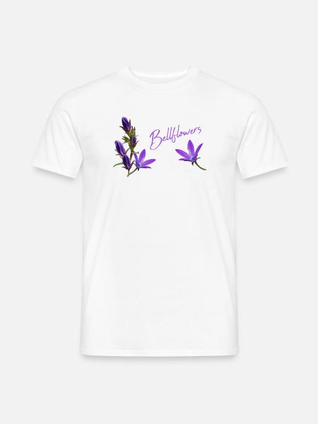 Glockenblumen lila Blumen - Männer T-Shirt - Weiß