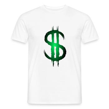 Dollarzeichen Dollar Geld Symbol - Männer T-Shirt - Weiß - Vorne - AI Model Male 178 dark (178cm)