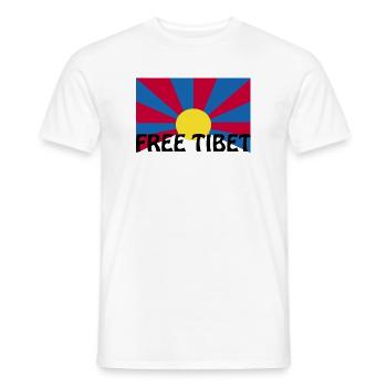 free tibet - Männer T-Shirt - Weiß - Vorne - AI Model Male 178 dark (178cm)