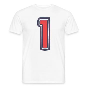 1. 1 JAHR. 1. JAHRESTAG. 1 JAHR GEBURTSTAG - Männer T-Shirt - Weiß - Vorne - AI Model Male 178 dark (178cm)