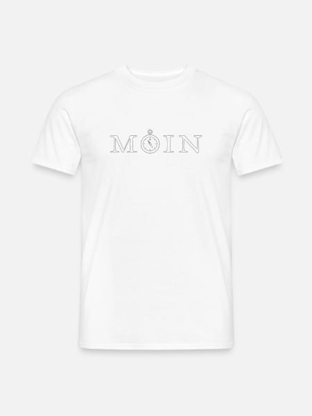Moin - Männer T-Shirt - Weiß