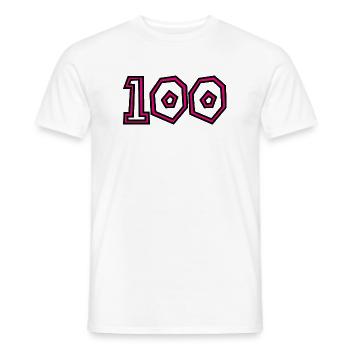 100. 100 JAHRE. 100-JÄHRIGES JUBILÄUM. GEBURTSTAG 1001 - Männer T-Shirt - Weiß - Vorne - AI Model Male 178 dark (178cm)