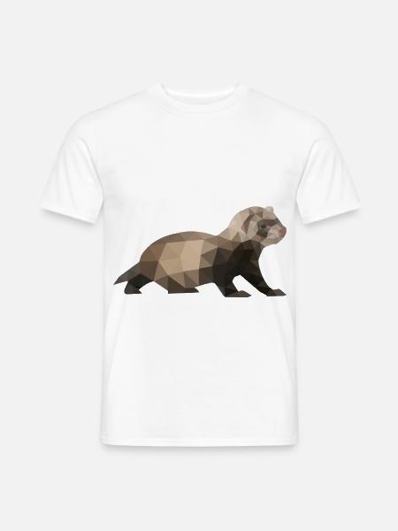 Verspieltes Frettchen Kaninchenjagd - Männer T-Shirt - Weiß
