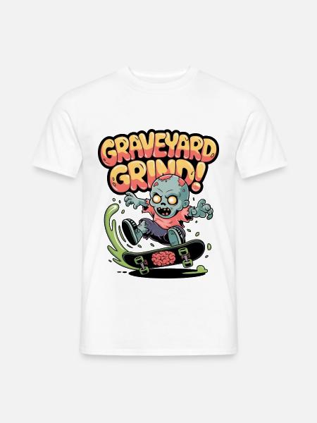 Friedhofs-Grind! - Männer T-Shirt - Weiß