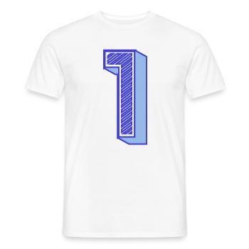 1. 1 JAHR. 1. JAHRESTAG. 1 JAHR GEBURTSTAG - Männer T-Shirt - Weiß - Vorne - AI Model Male 178 dark (178cm)
