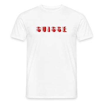 SUISSE. PAYS - T-shirt homme - blanc - Devant - AI Model Male 178 dark (178cm)