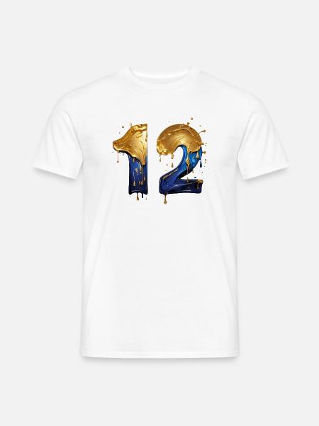 NO. 12 NUMBER 12 COOL 12TH BIRTHDAY - Men's T-Shirt - white