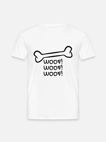 Hund Knochen - Männer T-Shirt - Weiß