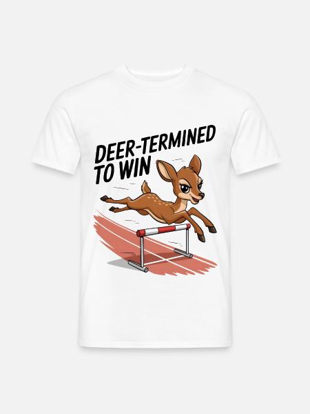 Deer-Termined pour gagner - T-shirt homme - blanc