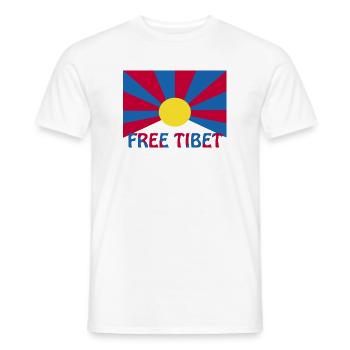 free tibet - Männer T-Shirt - Weiß - Vorne - AI Model Male 178 dark (178cm)