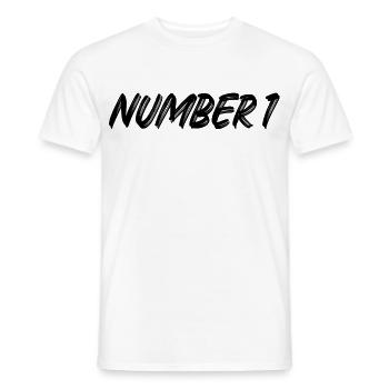 Number 1 - eins - erster - erste - 1 - Nummer 1 - Männer T-Shirt - Weiß - Vorne - AI Model Male 178 dark (178cm)