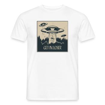 Außerirdischer Ufo Lustig Weltraum Geschenk - Männer T-Shirt - Weiß - Vorne - AI Model Male 178 dark (178cm)
