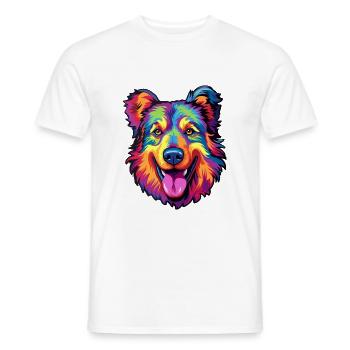 Karpaten-Schäferhund-Rasse-Cartoon Kawaii-Abb. - Männer T-Shirt - Weiß - Vorne - AI Model Male 178 dark (178cm)