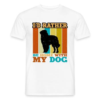 Karpaten-Schäferhund Silhouette Retro Sonnenuntergang - Männer T-Shirt - Weiß - Vorne - AI Model Male 178 dark (178cm)