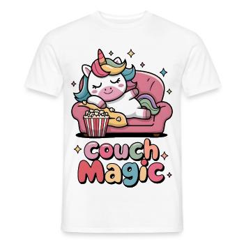 Couch Magic - Men's T-Shirt - white - Front - AI Model Male 178 dark (178cm)