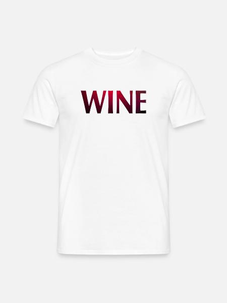 WINE - Männer T-Shirt - Weiß