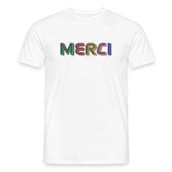Vielen Dank - Männer T-Shirt - Weiß - Vorne - AI Model Male 178 dark (178cm)