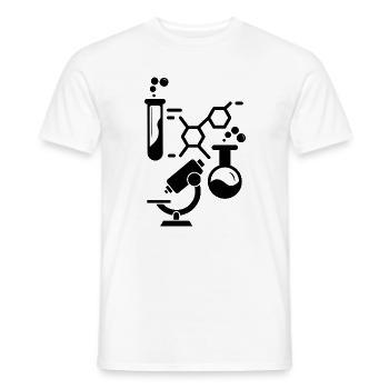 Neurones Chimie Science Tableau périodique Laboratoire - T-shirt homme - blanc - Devant - AI Model Male 178 dark (178cm)