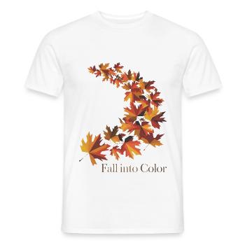 Fall Into Color - Men's T-Shirt - white - Front - AI Model Male 178 dark (178cm)
