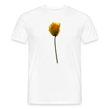 gelbe Mohnblume Mohn - Männer T-Shirt - Weiß - Vorne - AI Model Male 178 dark (178cm)