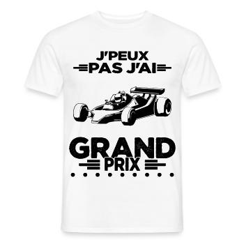 Je Peux Pas J'ai Grand Prix - T-shirt homme - blanc - Devant - AI Model Male 178 dark (178cm)