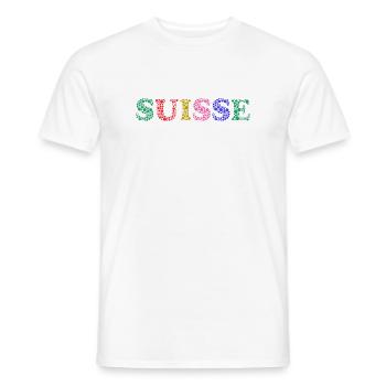 SUISSE. PAYS - T-shirt homme - blanc - Devant - AI Model Male 178 dark (178cm)
