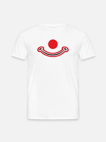 Clowngesicht mit roter Nase. Clownsgesicht - Männer T-Shirt - Weiß