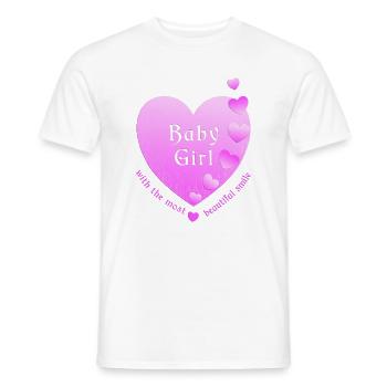 Baby Girl - Männer T-Shirt - Weiß - Vorne - AI Model Male 178 dark (178cm)