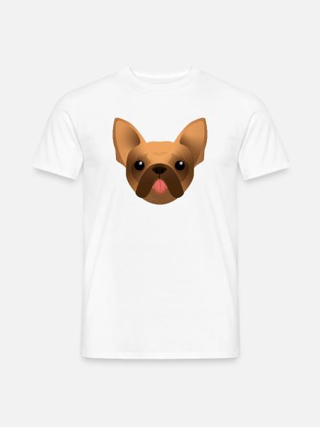 French Bulldog - Frenchie - Bully - Tongue - Men's T-Shirt - white
