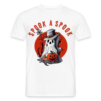 Erschrecke einen Spuk! - Männer T-Shirt - Weiß - Vorne - AI Model Male 178 dark (178cm)