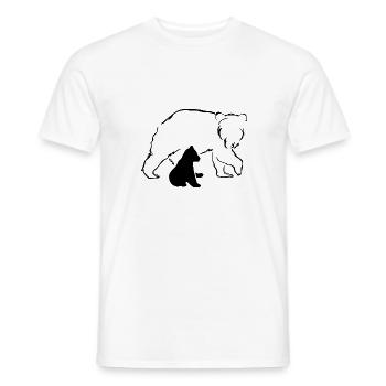 Ours ours ours brun mère bébé nature forêt amour - T-shirt homme - blanc - Devant - AI Model Male 178 dark (178cm)