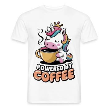 Propulsé par le café - T-shirt homme - blanc - Devant - AI Model Male 178 dark (178cm)