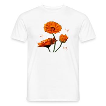 Ringelblumen Ringelblume orangene Blumen - Männer T-Shirt - Weiß - Vorne - AI Model Male 178 dark (178cm)