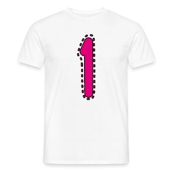1. 1 JAHR. 1. JAHRESTAG. 1 JAHR GEBURTSTAG - Männer T-Shirt - Weiß - Vorne - AI Model Male 178 dark (178cm)