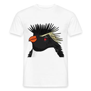 Pinguin mit Haare Felsenpinguin - Männer T-Shirt - Weiß - Vorne - AI Model Male 178 dark (178cm)