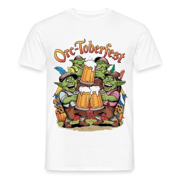 Orc-toberfest - Men's T-Shirt - white - Front - AI Model Male 178 dark (178cm)