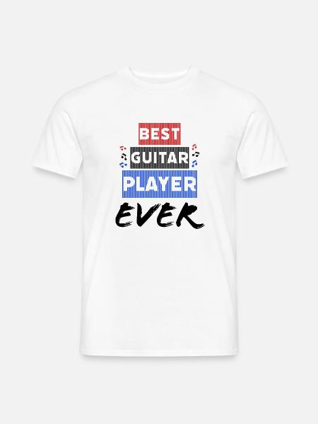 Bester Gitarrist aller Zeiten - Männer T-Shirt - Weiß
