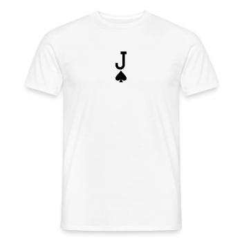 Carte à jouer au poker - Jack of Spades / Jokers - T-shirt homme - blanc - Devant - AI Model Male 178 dark (178cm)