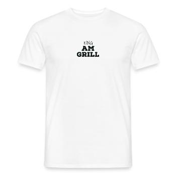 King au grill - T-shirt homme - blanc - Devant - AI Model Male 178 dark (178cm)