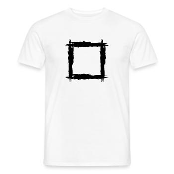 Quadrat Schwarz - Männer T-Shirt - Weiß - Vorne - AI Model Male 178 dark (178cm)