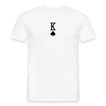 Carte à jouer au poker - King of Spades - T-shirt homme - blanc - Devant - AI Model Male 178 dark (178cm)