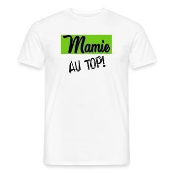 OMA. MUTTERTAG. ALLES GUTE ZUM OMA-TAG. ICH LIEBE DICH - Männer T-Shirt - Weiß - Vorne - AI Model Male 178 dark (178cm)