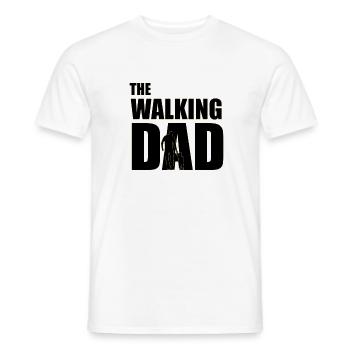 Der wandelnde Papa (schwarz) Kontur Gold - Männer T-Shirt - Weiß - Vorne - AI Model Male 178 dark (178cm)