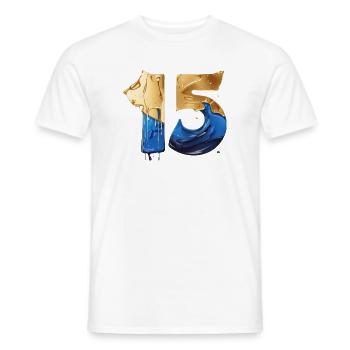 NR. 15 NUMMER 15 COOL 15. GEBURTSTAG - Männer T-Shirt - Weiß - Vorne - AI Model Male 178 dark (178cm)