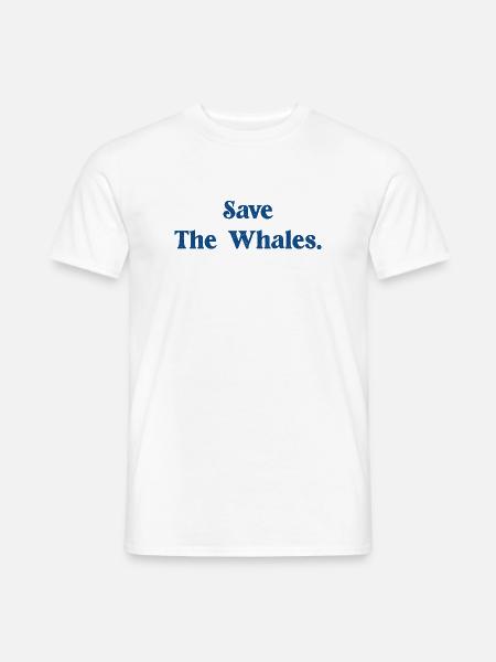 Rettet die Wale - Männer T-Shirt - Weiß